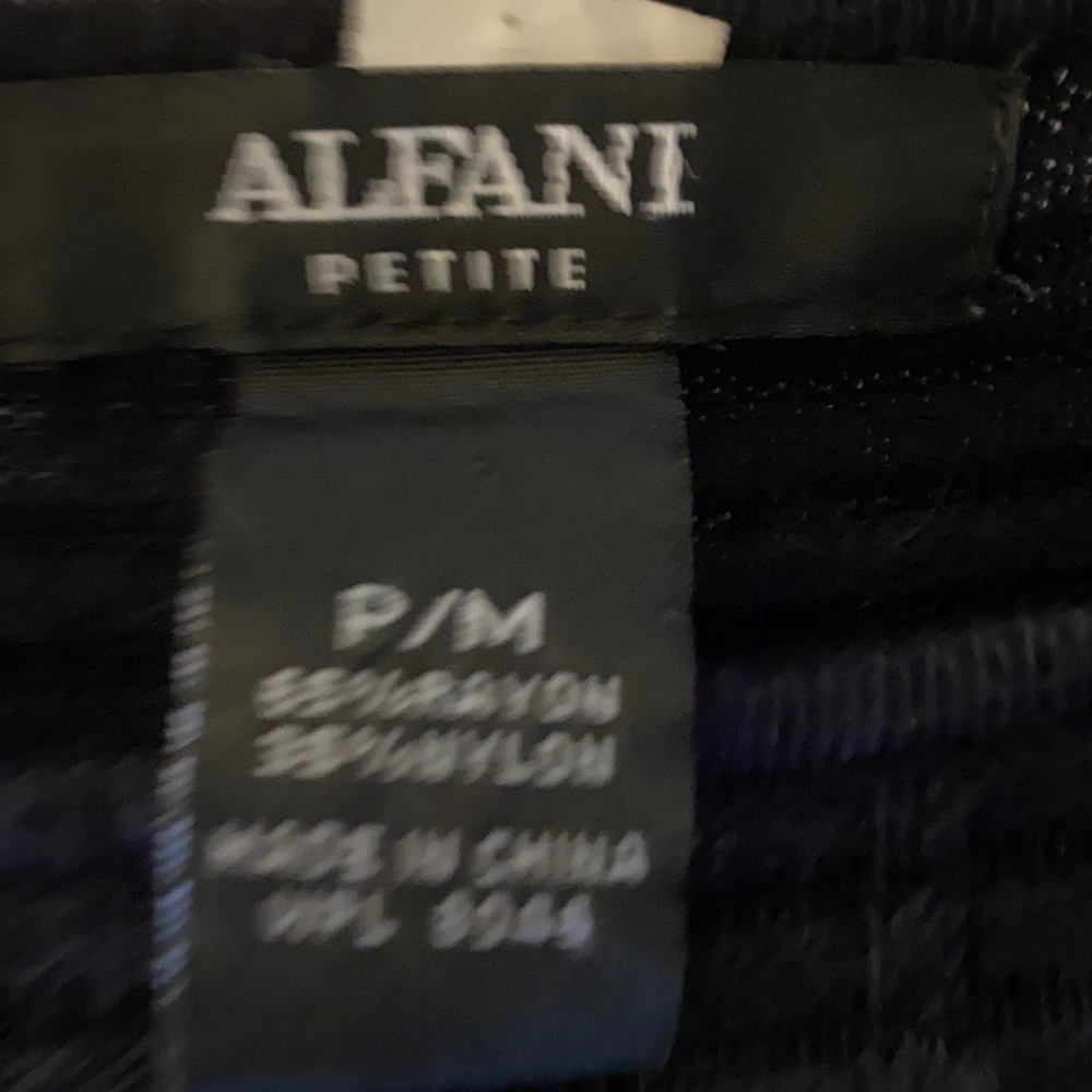 Alfani Women's Black With Button Details Crew Neck Sweater - Picture 5 of 5